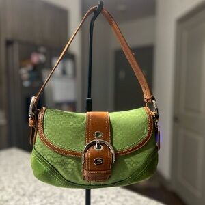 Coach Green Matcha Mini Soho Shoulder Bag